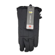 Hot Paws Canada Adult L/XL Black Sherpa Lined Winter Gloves - £17.68 GBP