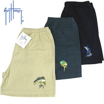 Guy Harvey Large Mouth Bass Cotton Sport Shorts, Small (Green) - £11.76 GBP
