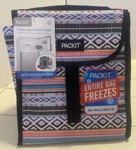 PackIt Lunch Bag Re Usable PKB-LN-GEN Black White Pink Teal Purple - $20.10