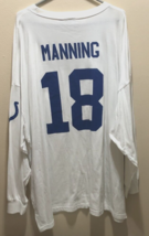 Peyton Manning #18 Indianapolis Colts NFL Vintage Long Sleeve White T-Shirt 5XL - £16.24 GBP