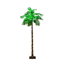 6 FT LED Lighted Artificial Palm Tree Hawaiian Style Tropical with Water... - £95.99 GBP