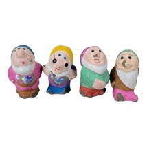 Disney Snow White and the Seven Dwarfs Concrete Dwarfs 2.5” Figurine 4 Piece Set - £19.06 GBP