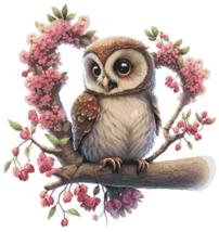 Counted Cross Stitch patterns/ Valentine Owl and Flowers/ Animals 188 - £7.18 GBP