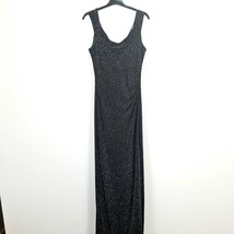 Quiz - Black Bardot Split Hem Glitter Maxi Dress - UK 14 - $34.68