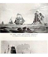 Brig Jane Cutter Beaufoy Whalers 1926 Nautical Antique Print Whale Hunti... - $368.02 MXN