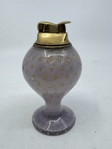 Vintage Murano Glass Table Lighter Pink Purple Gold Flake Evans Mid Century - $98.99