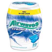 Airwaves Chewing Gum: STRONG -50 pieces /1 can -Made in Germany FREE SHI... - $10.88