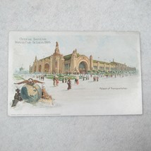 Antique 1904 St Louis Worlds Fair Postcard Silver Palace of Transportation RARE - £10.21 GBP