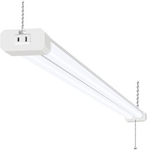 LED Shop Lights Linkable Fixture Workshop Garage Ceiling Tube Plug In White 4&#39; - £33.24 GBP