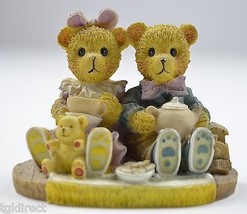 Avery Creations 1994 Bears Having Tea Resin Figurine Decorative Collectible - $9.74