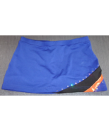 VARSITY BLUE ORANGE RHINESTONE CHEERLEADER CHEER COSPLAY SEXY SKIRT MEDIUM - $479.33 MXN