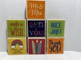 Assorted Stamps Birthday, Thank You, Make A Wish, Candles, Nice Job - £9.96 GBP