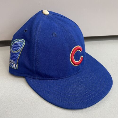 2016 Chicago Cubs Ring Ceremony Champions Gold Fitted Hat 59FIFTY 7 1/2 - £22.09 GBP