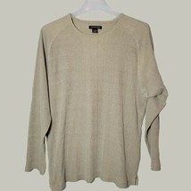 Kenneth Cole Sweater Mens XL Sweatshirt Beige Long Sleeve - $13.98