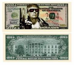 Donald Trump 2024 President Re-Elect 25 Pack Dollar Bill Money Trumpinator - £10.98 GBP