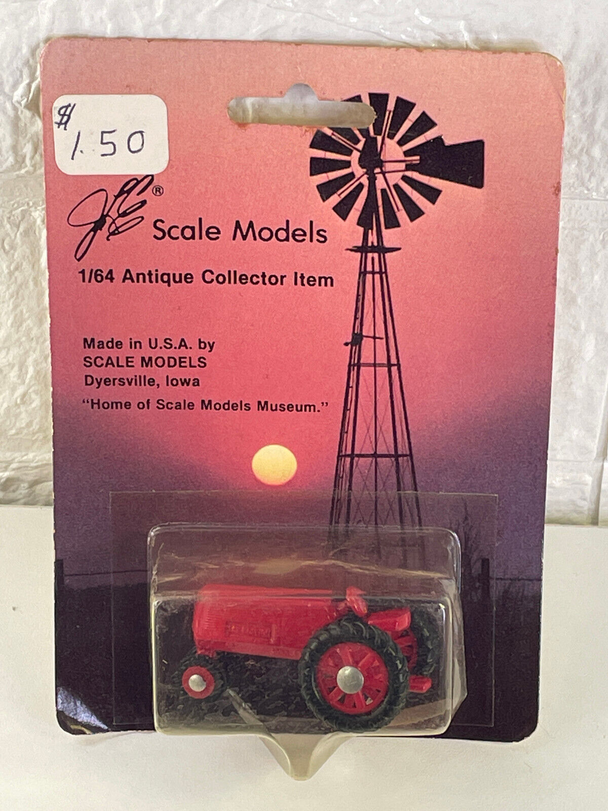 Primary image for Scale Models 1/ 64 Antique Collector Tractor red made in usa