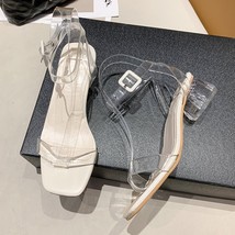 2021 Summer Fashion Women&#39;s Sandals transparent tape PVC Women Shoes Rome Sandal - £27.02 GBP