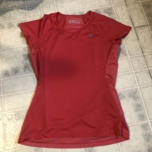 New Balance Coral Pink Breathable Mesh Short Sleeve Active Wear Tee Medium - £16.05 GBP