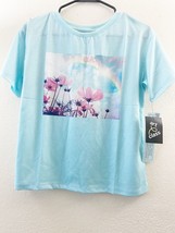 NWT Art Class Girls &quot;Dreamy&quot; Graphic Short Sleeve T-Shirt, Light Blue - £6.66 GBP+