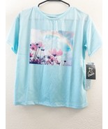 NWT Art Class Girls &quot;Dreamy&quot; Graphic Short Sleeve T-Shirt, Light Blue - £6.67 GBP+