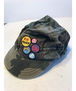 Women’s And Girls Camo Peace Hat Size Small Rare Vintage Ships N 24h - €42,32 EUR