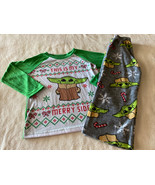 Star Wars Boys Green Gray Yoda Christmas Long Sleeve Pajamas Fleece Pant... - $170.78 MXN
