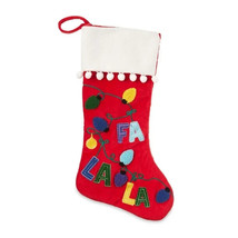Holiday Time 20inch Falala Light Chain Christmas Stocking, Red - $16.82