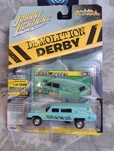 Johnny Lightning Street Freaks Demolition Derby Haulin&#39; Hearse Light Teal 1/64 - £8.41 GBP