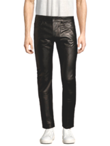 Men&#39;s Black Genuine Leather Pant Real Soft Lambskin Biker Leather Pant 4 - £119.74 GBP