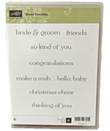 STAMPIN UP  STAMPS “Sweet Essentials” Set Of 8 Set Kit “Make A Wish” “He... - £10.27 GBP