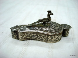 vintage antique old silver box for tika chopra peacock temple jewelry - £151.28 GBP