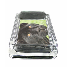 Black Panther D1 Glass Square Ashtray 4&quot; x 3&quot; Smoking Cigarette Bar - £36.96 GBP