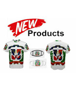 DOMINICAN REPUBLIC COAT OF ARMS FLAG MEN T-SHIRTS &amp; FREE MASK CP BRAND  - £21.92 GBP