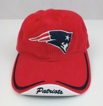 NFL New England Patriots Red Embroidered Patch Adjustable Baseball Cap - £12.95 GBP
