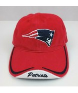 NFL New England Patriots Red Embroidered Patch Adjustable Baseball Cap - £12.98 GBP