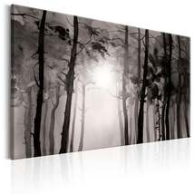 Tiptophomedecor Stretched Canvas Landscape Art - Foggy Forest - Stretched &amp; Fram - £79.92 GBP+