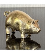 Brass Pig Hog Cottage Farmhouse Figurine Paperweight Decor Korea Vintage... - $20.13