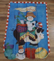 Christmas Snowman 28x40 Garden House Flag Decoration Yard Door - £14.57 GBP
