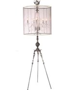 Floor Lamp Annika Suspended Glass Chandelier 5-Arm Cream Pearls Iron Lun... - £4,454.88 GBP