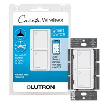 White Lutron Caséta Wireless Smart Lighting Switch For All Bulb Types Or, Wh). - £62.09 GBP