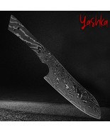 Santoku Knife Blank DIY Kit Custom Kitchen Knife Making Black Blade Craf... - $35.80