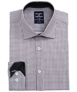 NWT Society of Threads Men&#39;s 14.5 32-33 Slim-Fit Black Check Dress Shirt - £15.82 GBP