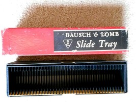 Bausch &amp; Lomb Slide Tray holds 40 2-1/4 x 2-1/4 slides  #63-25-42 - £7.73 GBP