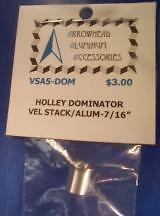Scale Detail Accessories / Holley Dominator Aluminum Velocity Stack - 7/... - $3.00
