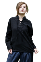 Medieval Cotton Tunic full sleeve for women&#39;s Renaissance festivals sale shirt S - £36.37 GBP+