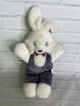 VTG Soft Things Bunny Rabbit White Gray Red Plaid Bow Plush Stuffed Animal Toy - $74.25