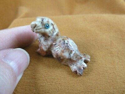 Y-SEAL-35 SEAL red tan small figurine gem stone SOAPSTONE PERU I love ba... - $8.59