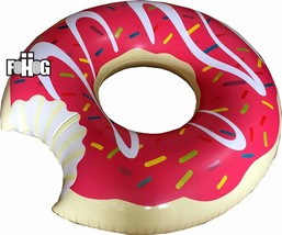 Donut Pool Floats Inflatable Donut Raft Ring Swim Rings Party for Adult Kids 4ft - £12.91 GBP