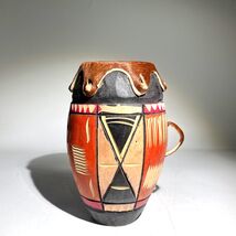 African drum 11cm handmade old Collectibles percussion instrument - $336.00