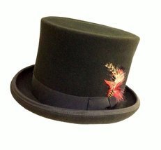 Jacobson Hat Company Wool Felt Bell Top with Satin Lining 7 Inch Tall, Black, La - £23.71 GBP